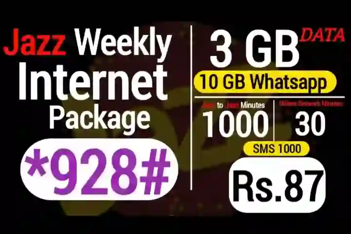 weekly internet package jazz code